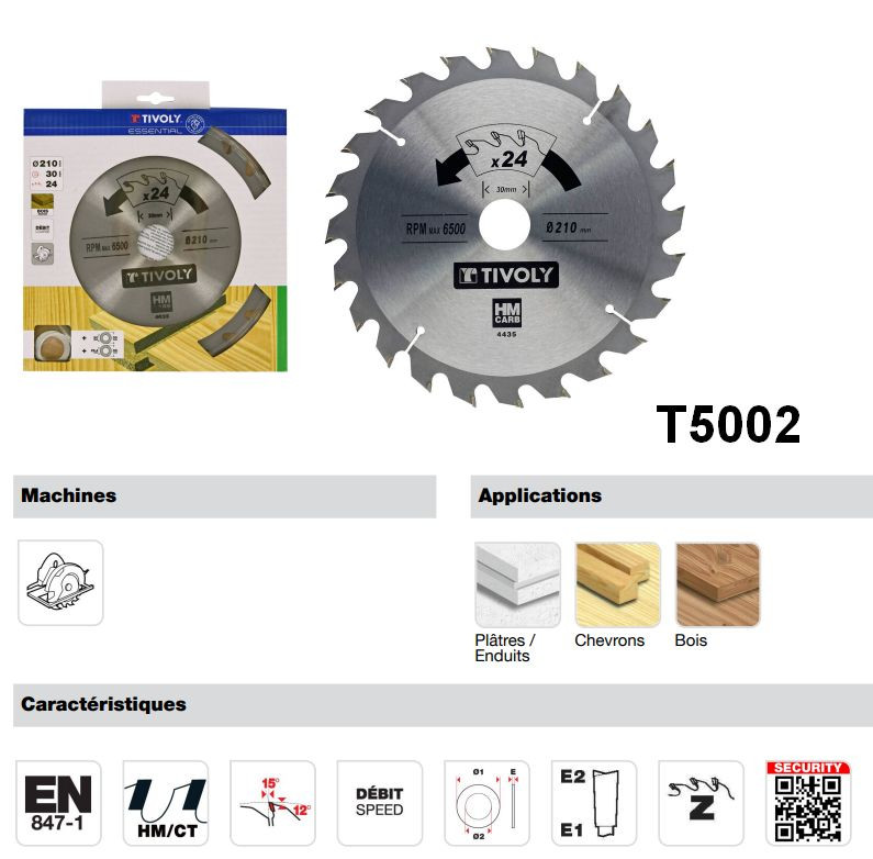 Tivoly T5002 körfűrész fához