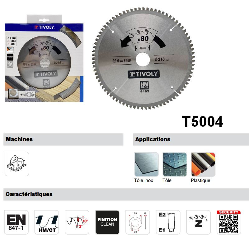 Tivoly T5004 körfűrész fához