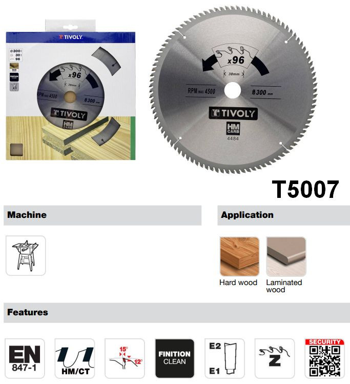 Tivoly T5007 körfűrész fához