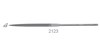 Tűreszelő, hegyes legömbölyített - F.DICK 2123