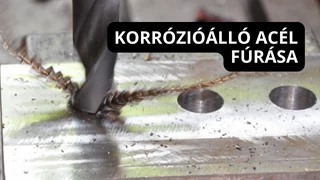 Korrózióálló acél fúrása