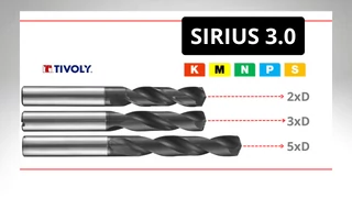 Keményfém csigafúró - SIRIUS 3.0