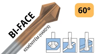 BiFace szögmaró 60° VHM, Magafor 8460