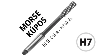 Gépi dörzsár DIN 208-B H7 HSSE Morse kúpos szárral - Magafor 660
