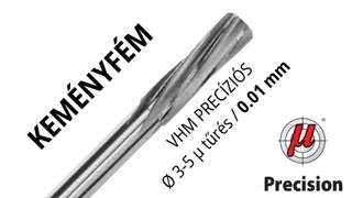 Precíziós dörzsár DIN 212-B VHM keményfém 0,6-3 mm/0,01 mm - Magafor 8600