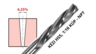 1:16 kúpos dörzsár NPT