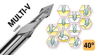 Multi-V 40° VHM - multifunkciós keményfém V-horonymaró - Magafor 8040