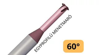 Egyfogú menetmaró 60°  metrikus és amerikai menethez - SmiCut NS