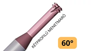 Kétfogú menetmaró 60°  metrikus és amerikai menethez - SmiCut NM