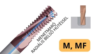 Menetmaró M (metrikus) - radiális belső hűtés - SmiCut NBT
