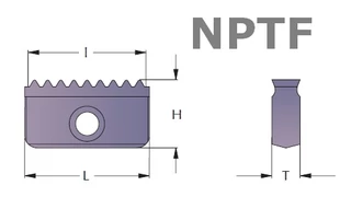Menetmaró lapka NPTF kúpos menethez - SmiCut