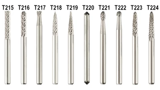 10 részes keményfém rotormaró (turbómaró) készlet Ø3 mm