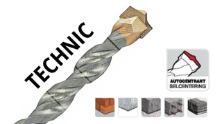 Betonfúró DIN 8039 Tivoly Technic 109605 – Vasbetonhoz, háromlapolt szárral