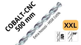 Extra hosszú csigafúró HSSE CNC