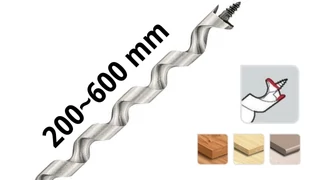 Gerendafúró 200-600 mm hosszú, hatszög szárral DIN 3126 E6.3 - Tivoly 108001