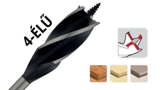 Tivoly 108027 négyélű fafúró HEXA gyorscserélő befogással DIN 3126 E6.3