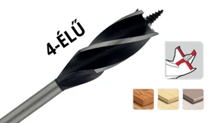 4-élű fafúró 