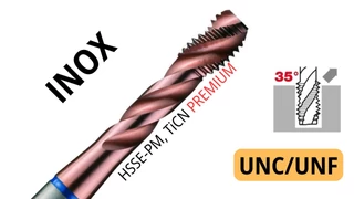 Gépi menetfúró UNC,UNF - HSSEE C35° Inox