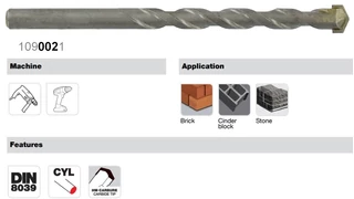 Betonfúró Standard minőség DIN 8039