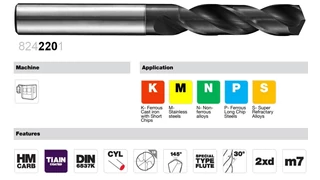 Keményfém csigafúró 3xD: Rövid furatokhoz CNC gépre - Tivoly Sirius és SmiCut minőség