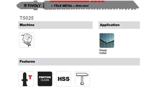 Szúrófűrész METAL -  Gyorsacél (HSS) penge