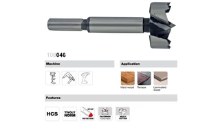 Tivoly Forstner fúró – Fogazott élű fenékfúró fához Tivoly 108046
