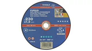 Flex vágókorong - Tivoly Furius típus INOX acélhoz