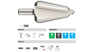 Kúpos lemezfúró HSS - Tivoly 114386