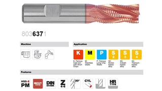 Nagyoló maró DIN 844-K HSSE8 és HSSPM gyorsacél - Tivoly 803634