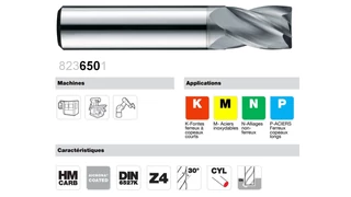 Ujjmaró 4-élű DIN 6527 VHM - ALCRONA bevonatos Tivoly gyártmány