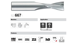 Kontúrmaró 2-élű VHM Plastic - Tivoly 823667