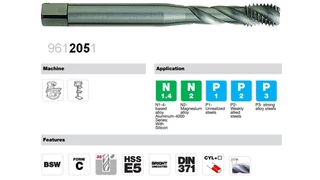 Gépi menetfúró W - HSSE C35°
