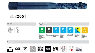 Gépi menetfúró UNC,UNF - HSSE C35°