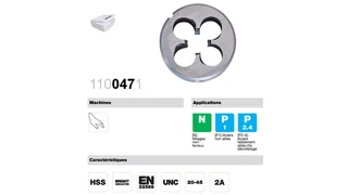 Menetmetsző DIN EN 22568 UNC -  HSS - Tivoly 110047