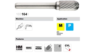 Keményfém rotormaró (turbómaró, marócsap) WRC finomfogú - Tivoly 103164
