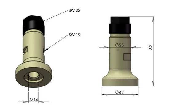 Kaindl Multi-Shaft szerszámbefogó méretei