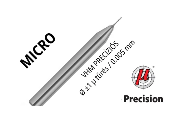 Precíziós mini dörzsár VHM - Magafor 8610 - Méretek: 0,2-0,6 / 0,005 mm