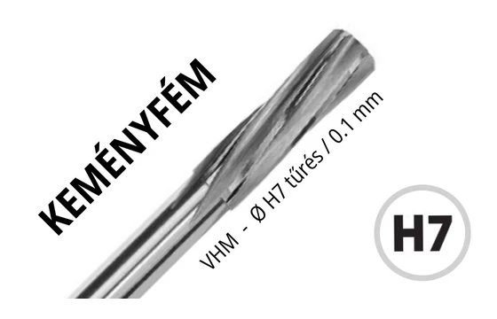 Gépi dörzsár DIN 212-B H7 tűrés VHM keményfém - Magafor 8650 - Méretek tizedenként
