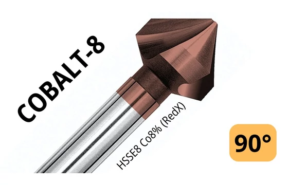 Kúpsüllyesztő DIN 335-C 90° HSSE8 - Magafor 4936 RedX bevonat inox acélhoz
