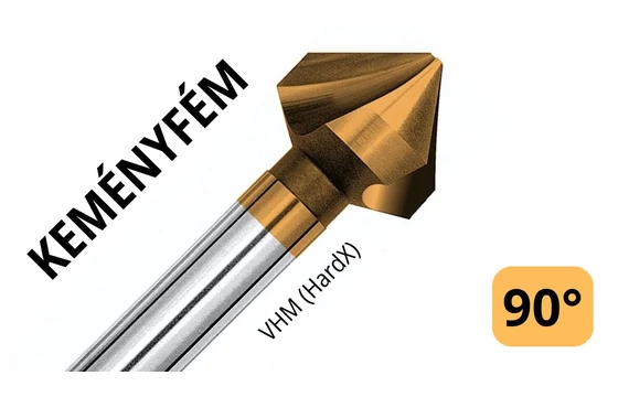 Kúpsüllyesztő DIN 335-C 90° VHM keményfém - Magafor 8431 - CNC gépre