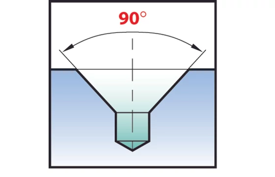 Központfúró 90° keményfém (VHM)