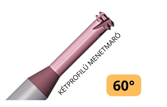 Kétfogú menetmaró 60°  metrikus és amerikai menethez - SmiCut NM