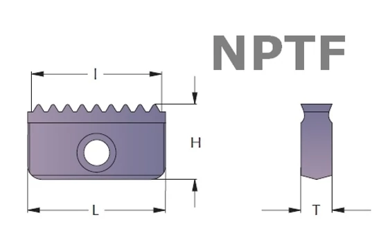 Menetmaró lapka NPTF kúpos menethez - SmiCut