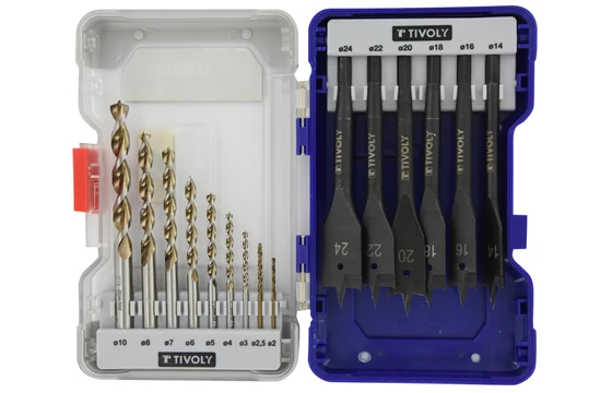 15 részes Technic fafúró készlet Ø2-24 mm