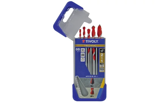5 részes beton-csempe 2in1 fúrókészlet -Technic