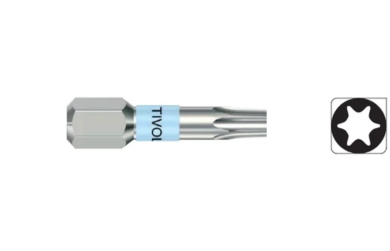 Csavarbit TORX csvarfejhez INOX minőség (rozsdaálló) Tivoly 115245