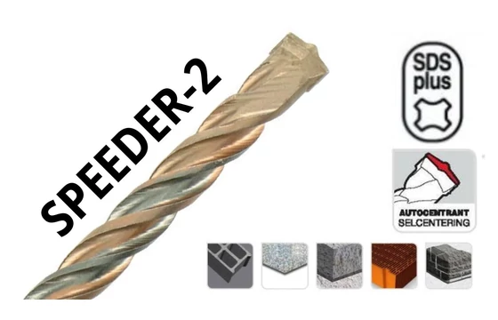 SDS-Plus fúrószár DIN 8035 -Speeder2 professzionális betonfúráshoz - Tivoly 109310