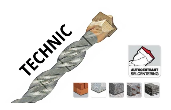 Betonfúró DIN 8039 Tivoly Technic 109605 – Vasbetonhoz, háromlapolt szárral
