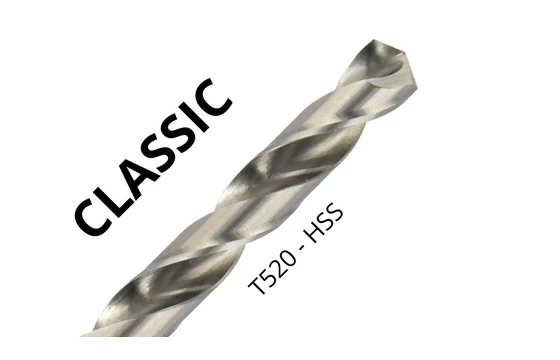 Csigafúró HSS Classic - T520: Általános fémfúró műhelyhasználatra