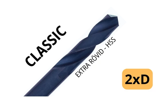 Rövid csigafúró DIN 1897 HSS - Tivoly 114025 általános használatra